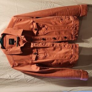 Liverpool Temma Coral Fins Stretchy Denim Jean Jacket Womens Size M